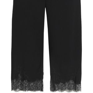 MICHAEL KORS BLACK LACE TRIM CREPE CULOTTES